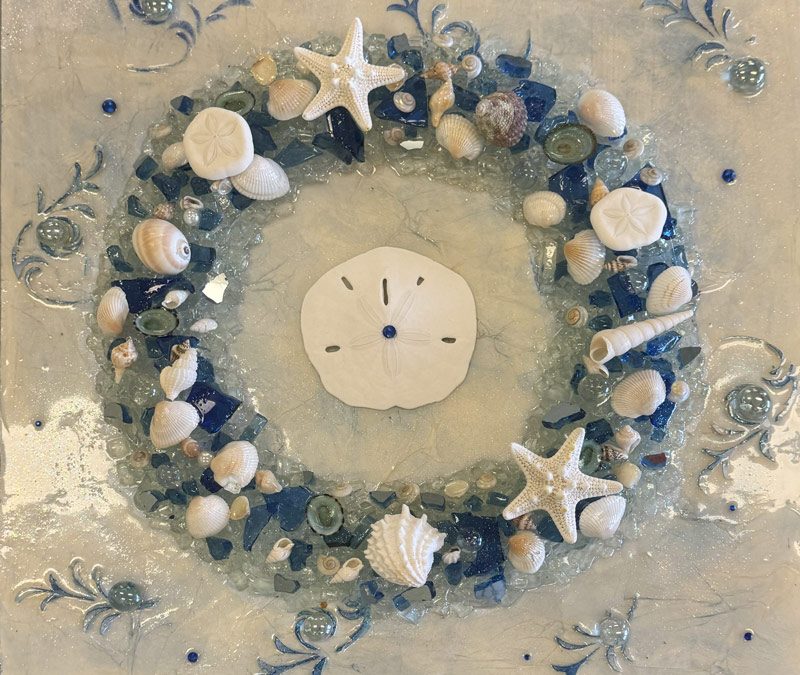 Create this glass wreath with Seaside Expressions in Punta Gorda, FL