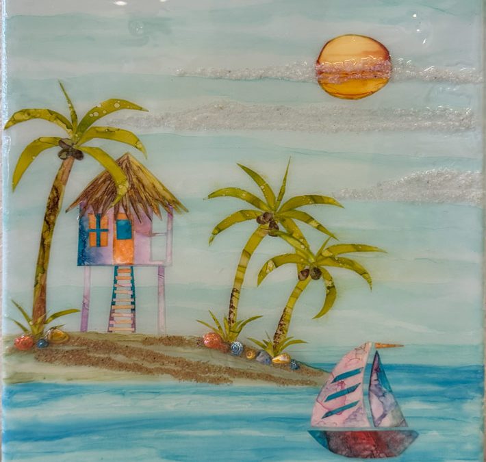 Create this seaside hideaway with alcohol ink and resin at Seaside Expressions in Punta Gorda, FL