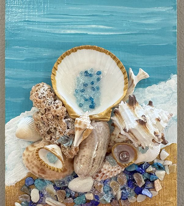 Lost treasures art class at Seaside Expresions art studio in Punta Gorda, FL